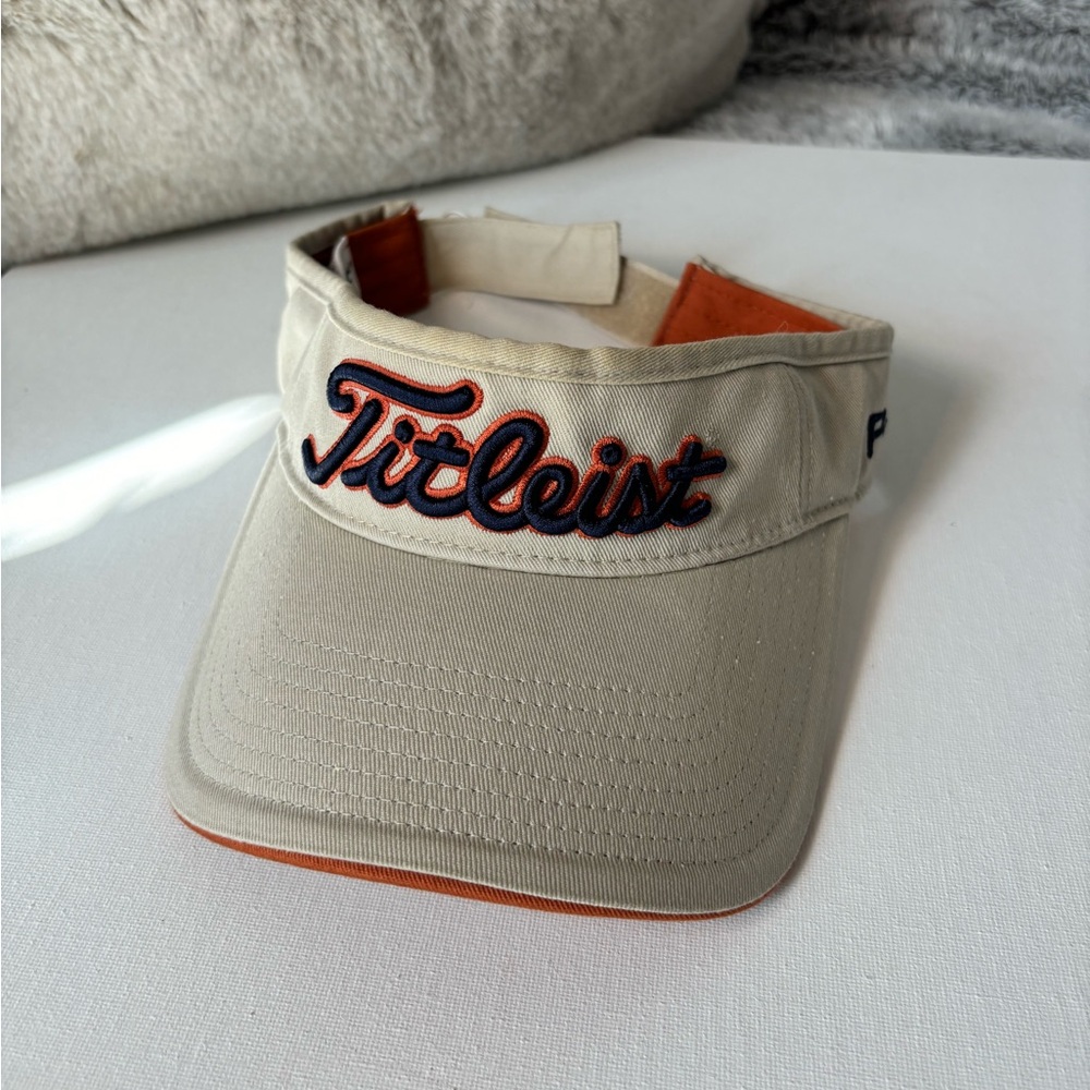 Titleist Pro V1 Golf Visor - Orange Blue Beige Colorway